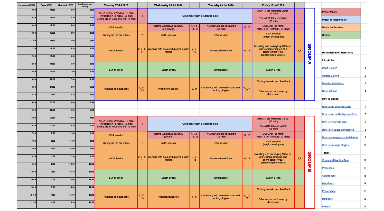 schedule